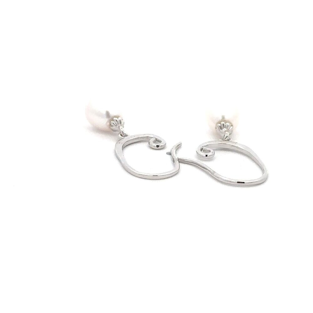 925 Sterling Silver Dangle Drop Freshwater Pearls - Picture 5 of 9